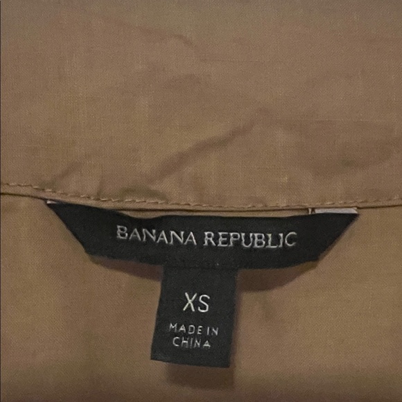 Banana Republic 100% Cotton Mocha Wrap Blouse Size XS - Picture 3 of 7